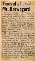 Browngard, FrancisG.(Funeral Notice)